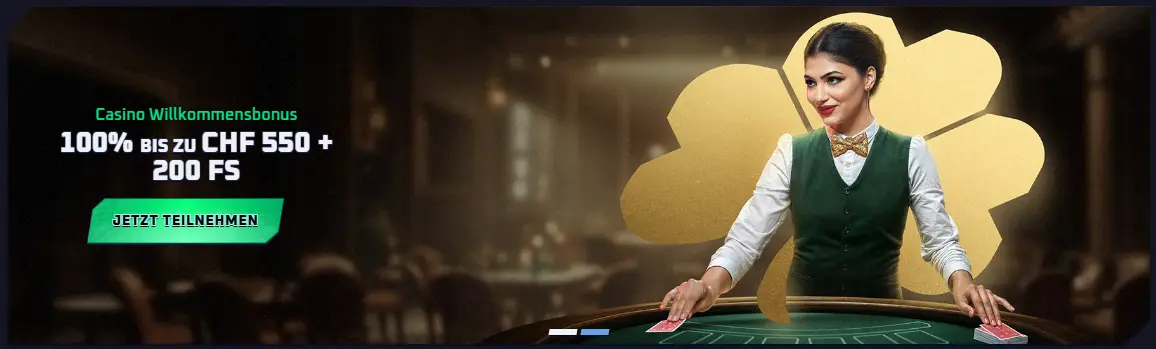 Willkommen im Online Casino Schweiz – Startseite mit schnellem Zugang zu Spielen